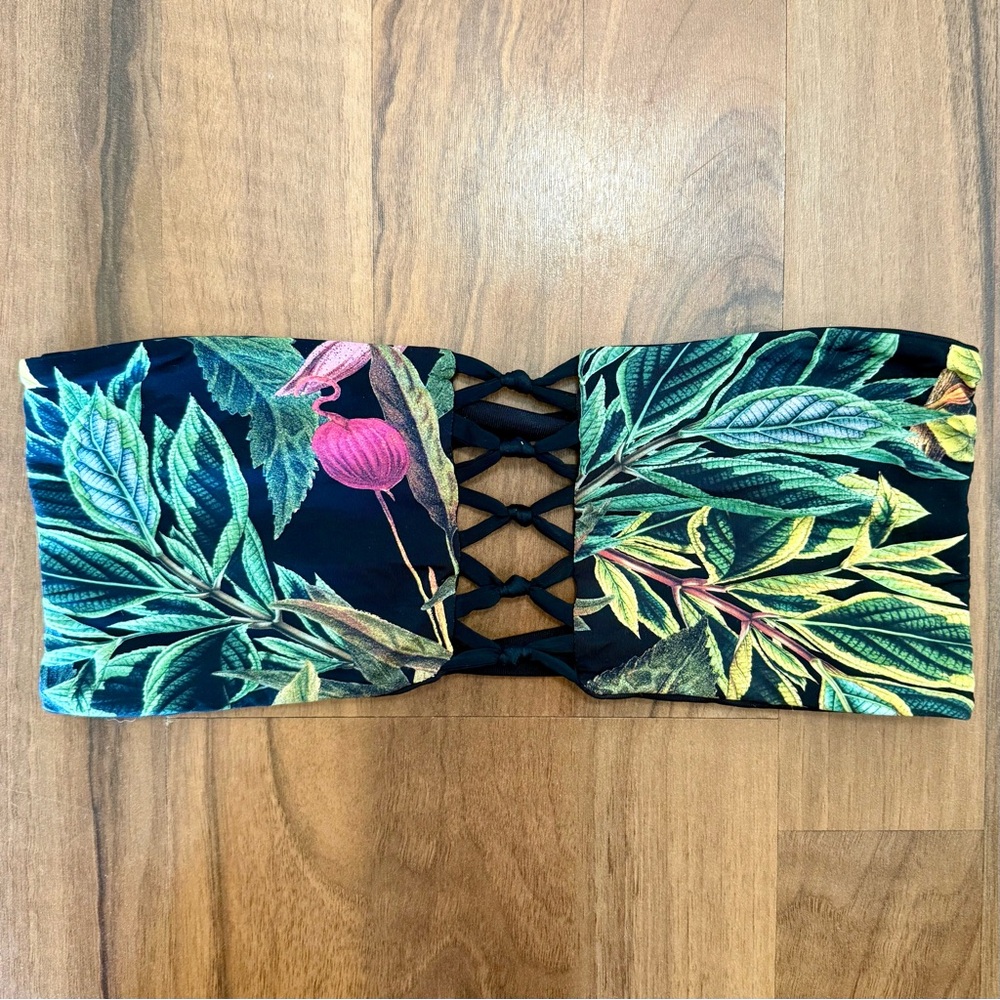 San Lorenzo Black Bandeau Bikini Top